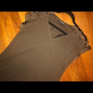 Express freely top with sleeve detailing